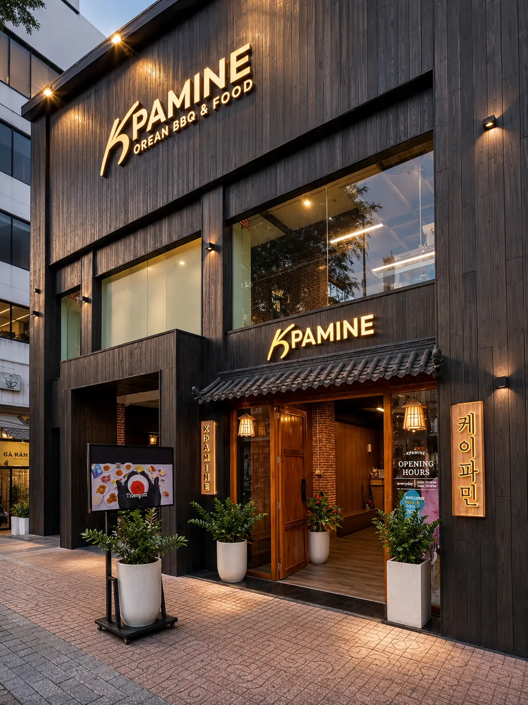 Mặt tiền nhà hàng Kpamine Korean BBQ & Food tại TP.HCM